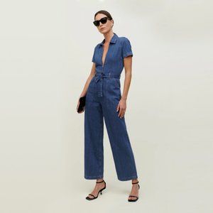 Reformation Cassidy Denim Jumpsuit in Indigo - NEW (US 4)